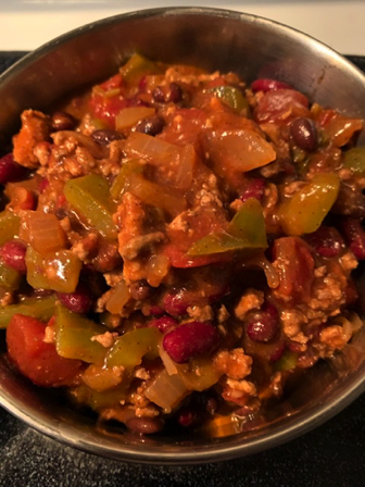 Dec 22 - We are enjoying Robin's homemade chili. Perfect for a cool, rainy day.